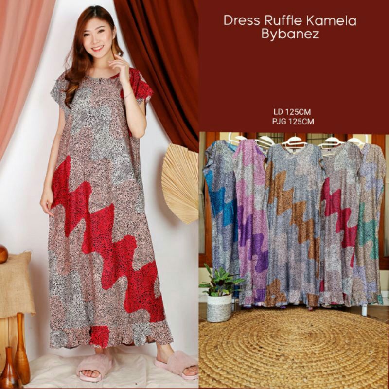 Daster kekinian daster ruffle kamela daster busui daster hamil daster rumahan daster katun rayon