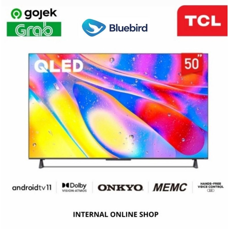 TCL 50Q725 Smart TV 50 Inch 4K UHD QLED Android TV Garansi Resmi