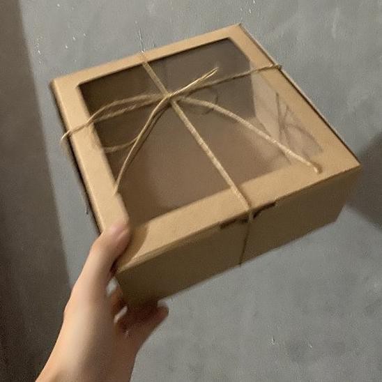 

Limited Edition!-043 box mika corrugated coklat siap pakai, paket rami size medium 22x22x10
