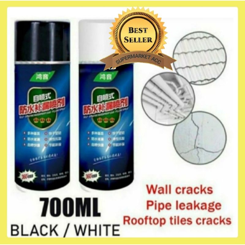 Spray Anti Bocor Ajaib Waterproof Hitam Putih 700 ML