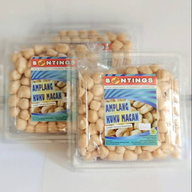 Cemilan krupuk oleh-oleh BONTINGS amplang mika kuku macan terlaris