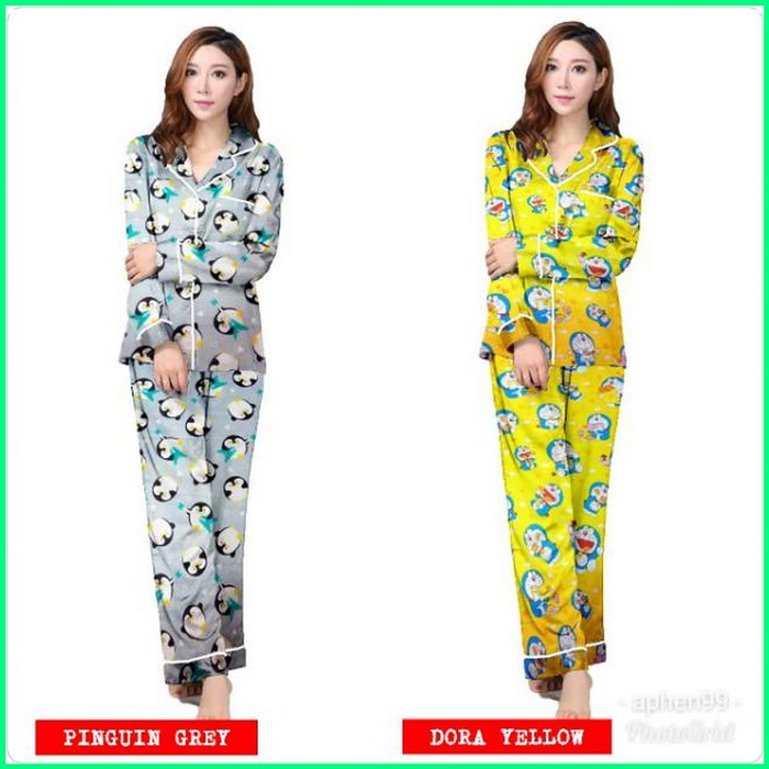FENOMENAL  BAJU TID BAJU-TIDUR-WANITA-PIYAMA-CP-PIYAMA-MOTIF-BUNGA-PIYAMA-ADEM-MURAH-PIYAMA-KA U9Z4