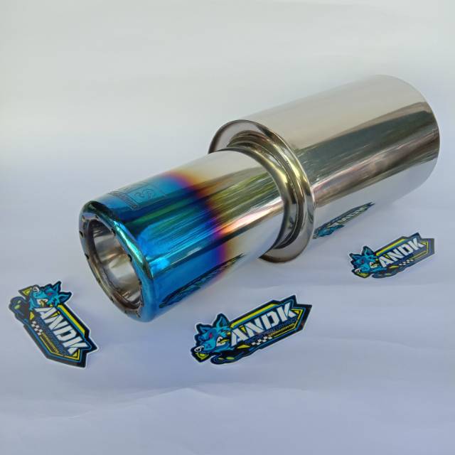 Knalpot Mobil RACING HKS Gronel blue AVANZA XENIA YARIS KIJANG(HKS DRONEL PELANGI)