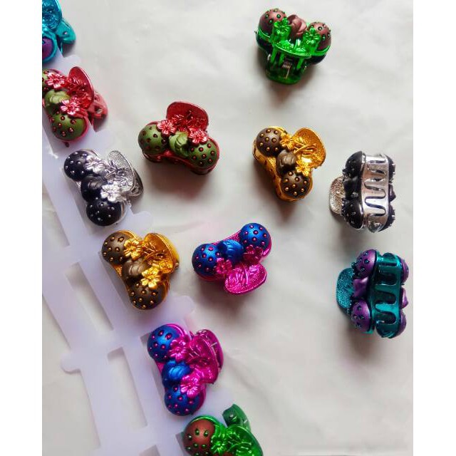 grosir   Jepit rambut kecil motif buah isi 12 PCS
