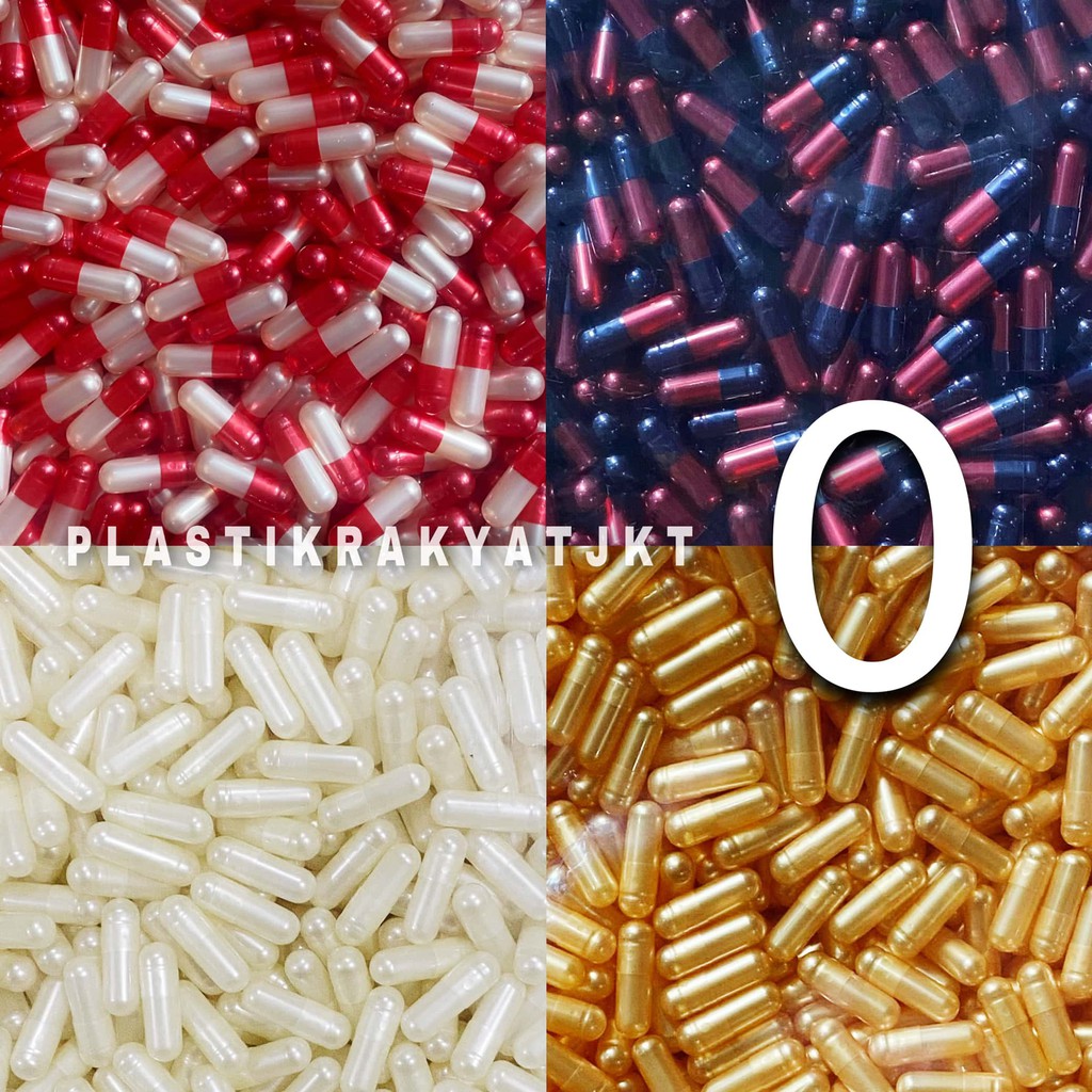 Kapsul Kosong METALIK Ukuran 0 isi 1000 butir / Cangkang Kapsul Ukuran 0 Halal