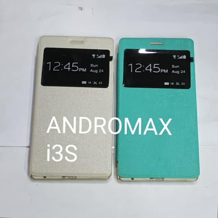 ANDROMAX i3S sarung flip cover ume/ sarung model buku MANTUL