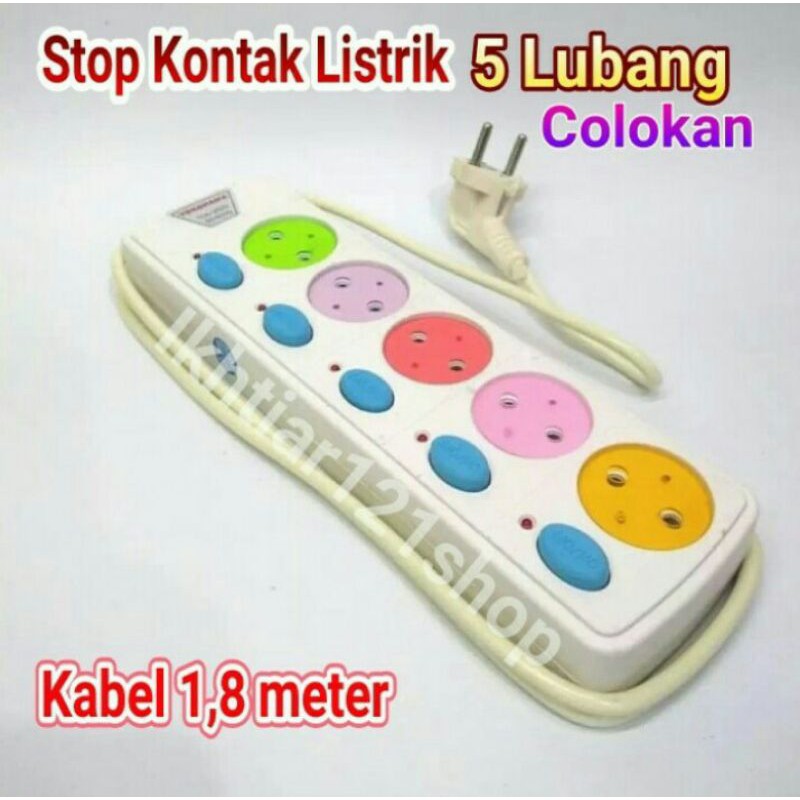 Stop Kontak Listrik Yokohama 5 Lubang Colokan SNI Berkualitas Bagus