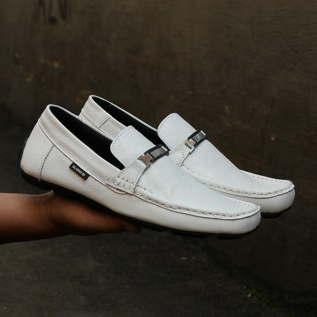 Sepatu Pansus Putih original Kerja Murah Pria Pantofel Putih Kulit Asli Kantor Formal Resmi Dinas Pe
