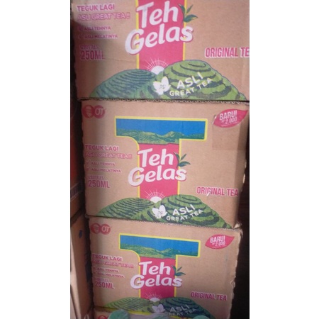 

teh gelas botol 200 ml isi 12 botol