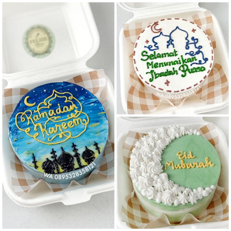 

Ramadan Lebaran Korean Bento Birthday lunchbox Cake kue ulang tahun mini