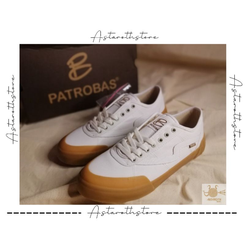 Patrobas equip low white Gum sepatu Patrobas