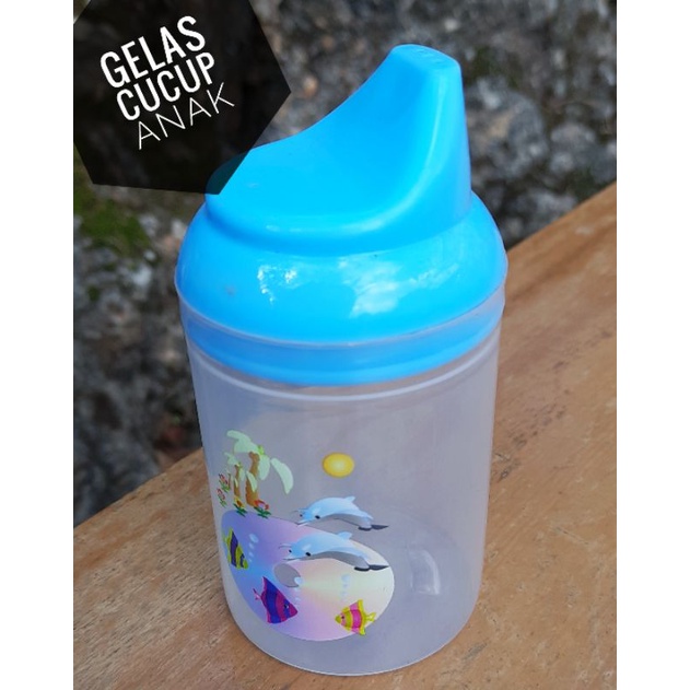 Gelas Tempat Minum Air Susu Cucup Training Spout Cup Anak Bayi Bpa Free Ninio Lucu F322