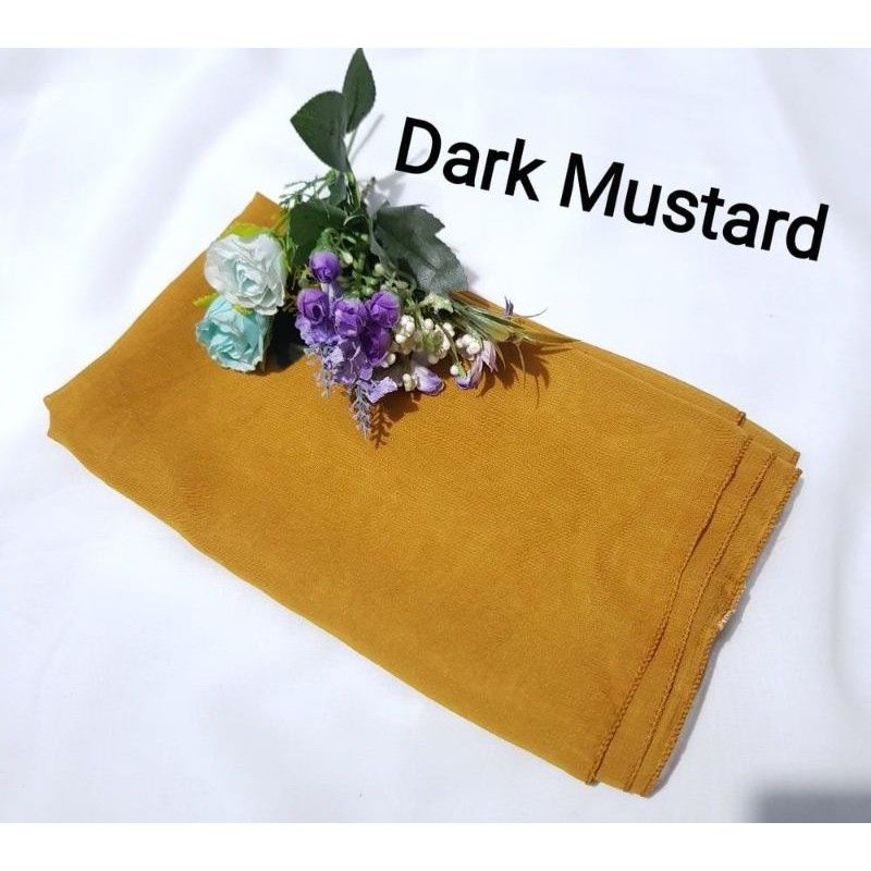 hijab BELLA SQUARE Pollycotton premium-Dark mustard