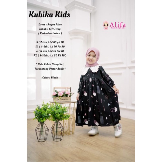 DRESS ANAK KUBIKA KIDS BY ALIFA