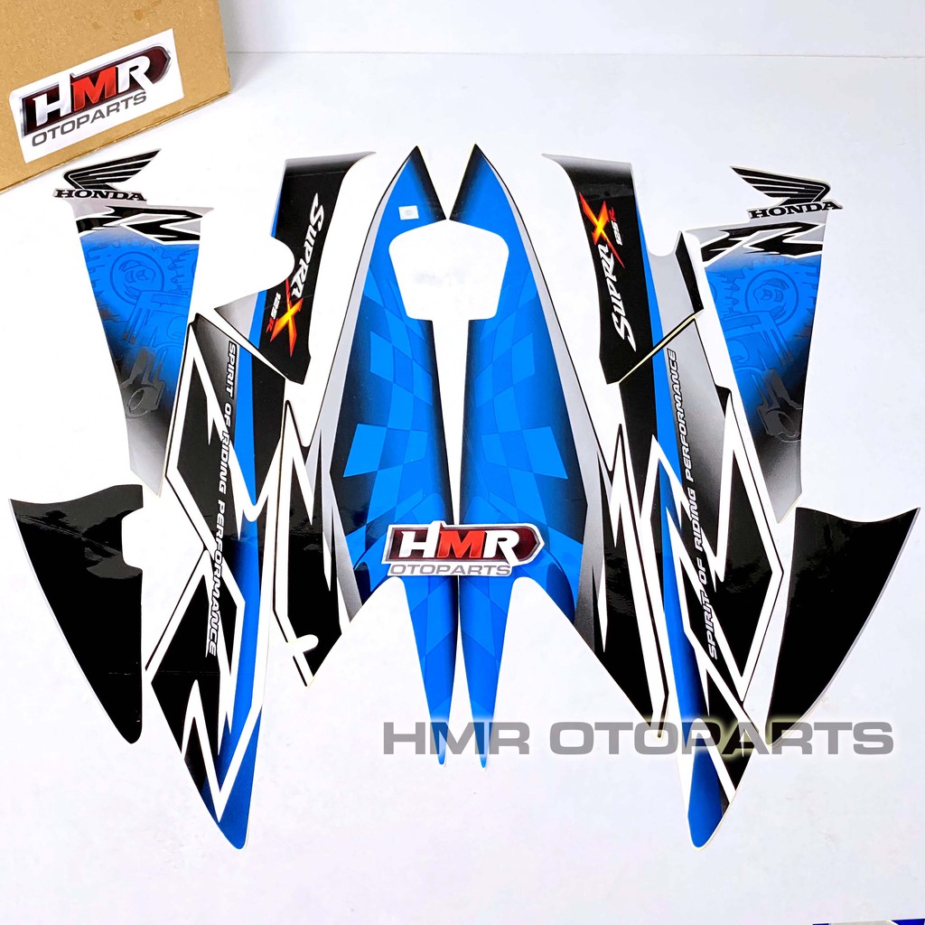 Striping Honda Supra x 125 R 2008 2009 Stiker Body Standar - Silver