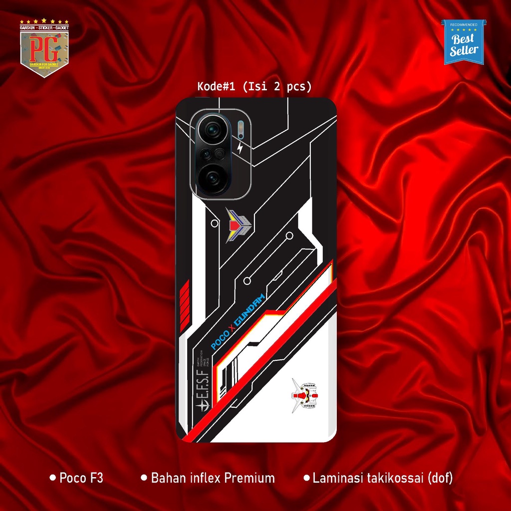 Garskin POCO F3 Sticker Gadget Motif Gundam New(Isi 2pcs)