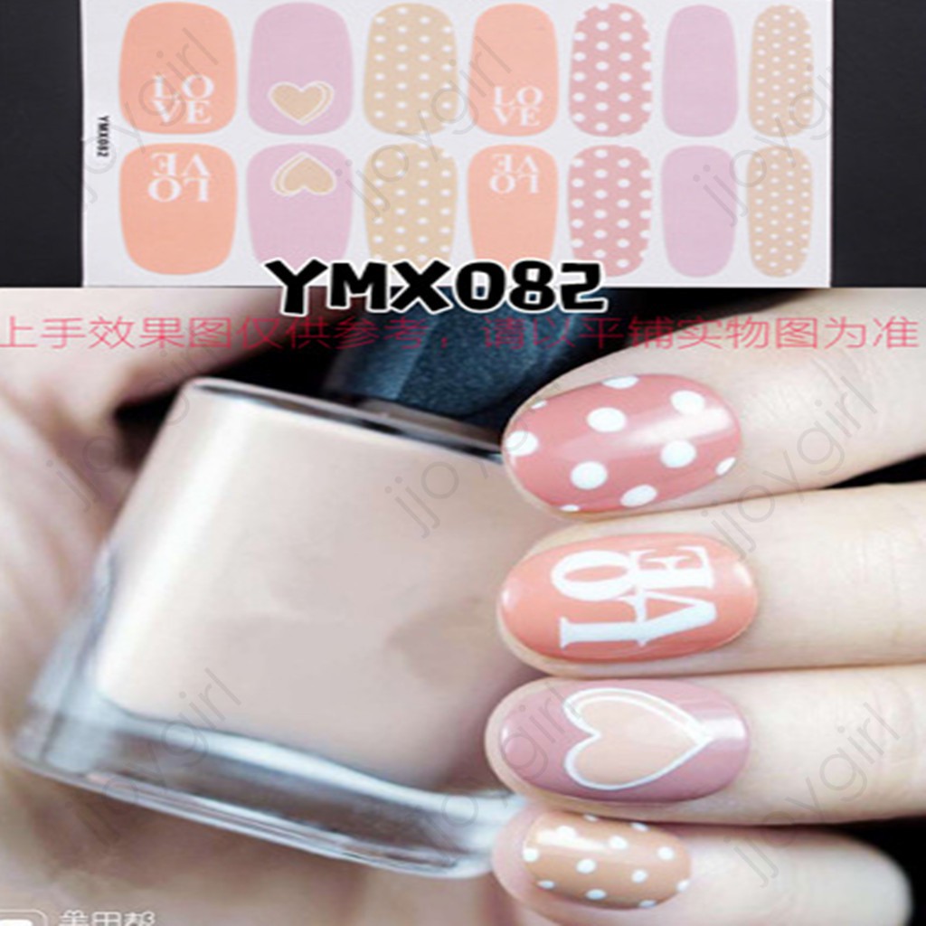 &lt;Jjoygirl&gt;YMX Nail Sticker Motif / Sticker Kuku / Stiker Kuku / Nail Stiker Glitter / Stripes Design