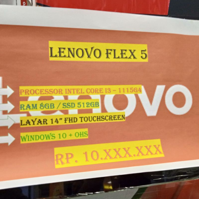LENOVO FLEX 5 I3 1115G4 8GB SSD 512GB