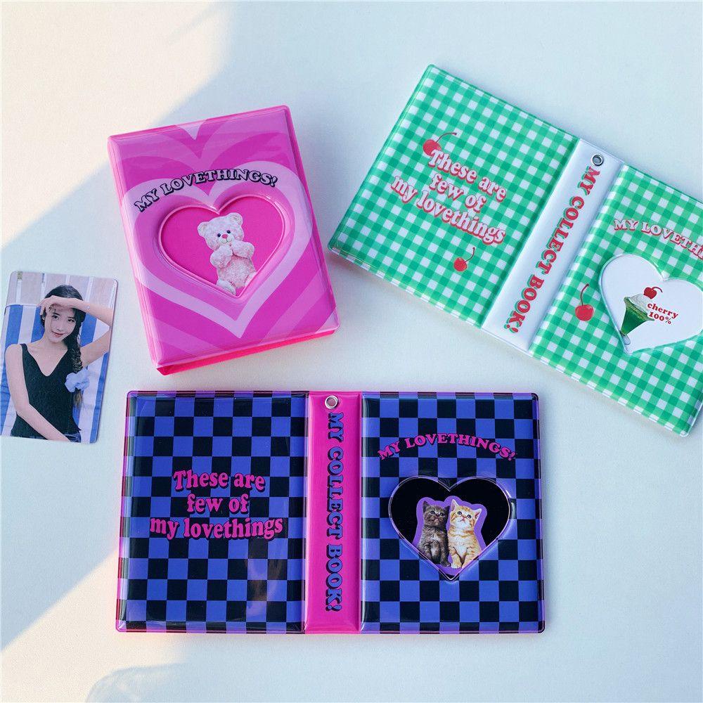 Lanfy Album Foto Stok Kartu 3inch Idol Album Chessboard Cat Bear Cherry Kartu Nama Kpop Card Binder