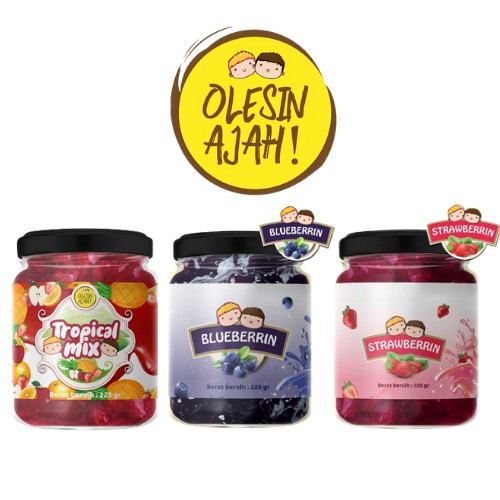 

SALE 3 Pcs Selai Strawberrin + Blueberrin + Tropical Mix - OlesinAjah - Homemade