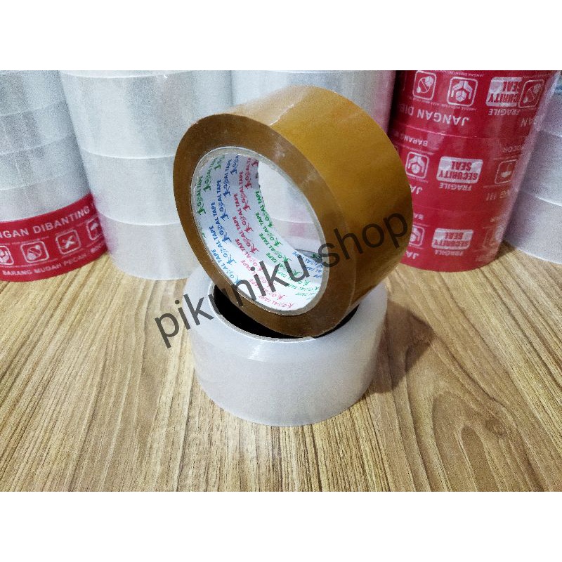 

Lakban coklat 2 inch 45 mm x 100 yard goal tape opp tape isolasi