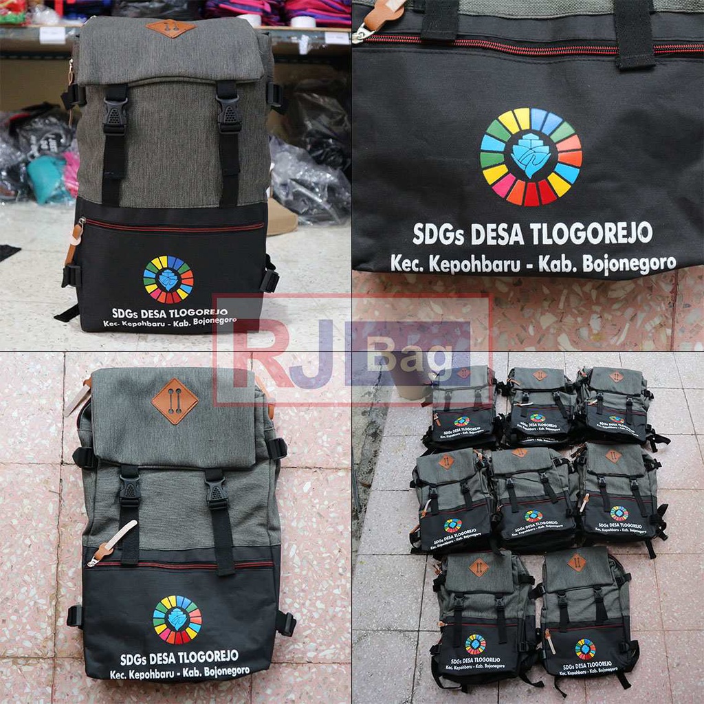 PESANAN GROSIR TAS DISTRO ARCHIE ABU SABLON BERKUALITAS SDGS DESA TLOGOREJO SOUVENIR SEMINAR PROMOSI