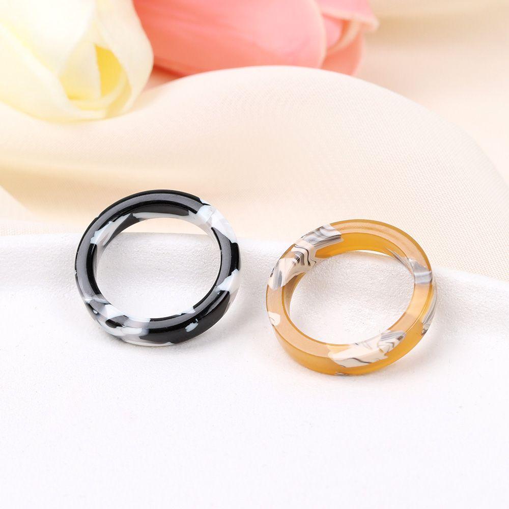 Lily Asetat Cincin Unisex Gadis Wanita Hadiah Pesta Kreativitas Perhiasan Vintage