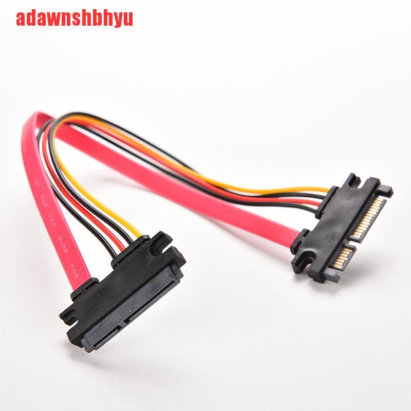 (Adawnshbhyu) Kabel Extension Hard Disk Sata 12 &quot; Male Ke Female 7+15 Pin