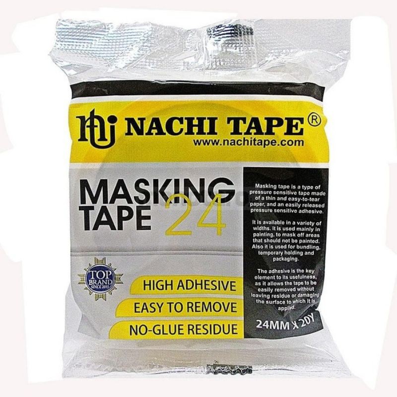 

Masking tape nachi 24" Original nachi. Isolasi Kertas Nachi ukuran 24mm x 20 yard.