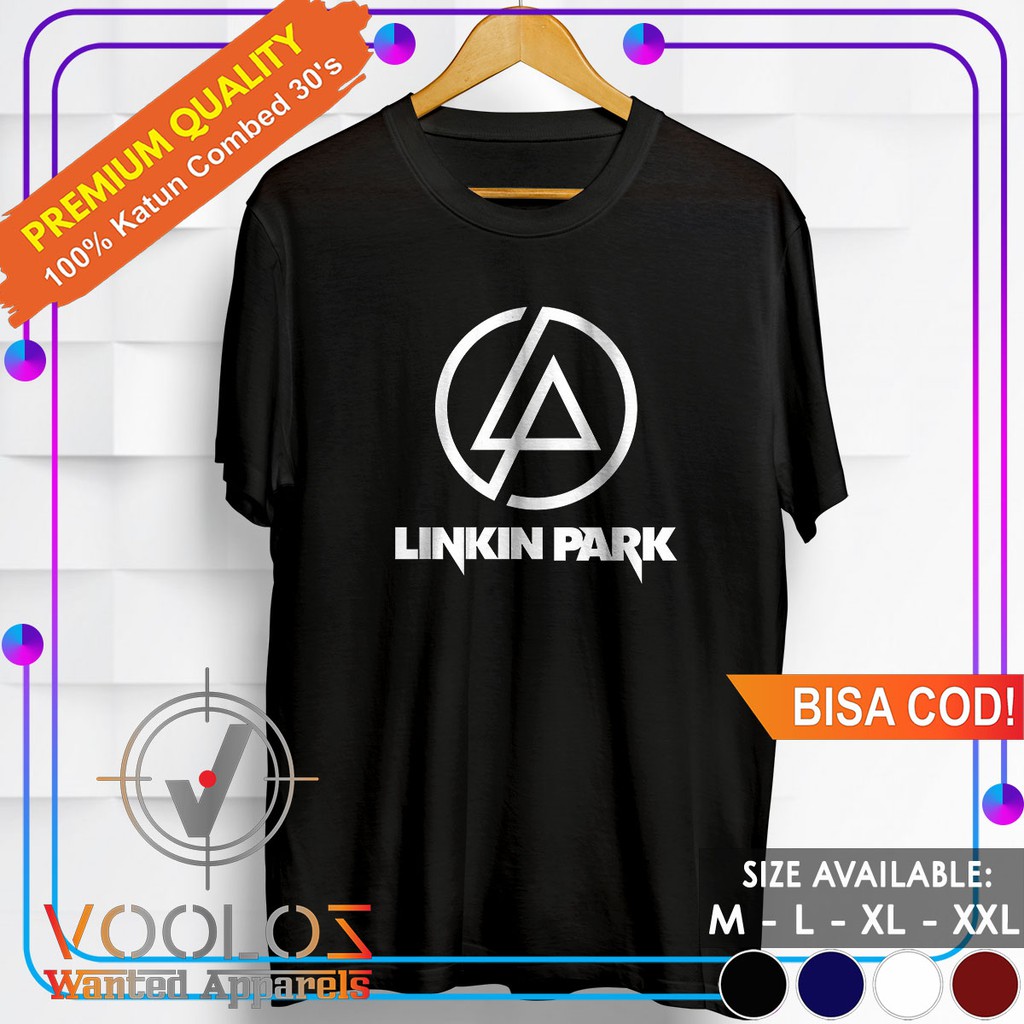 Kaos Band Linkin Park Baju Distro Pria Branded Original Cowok Keren Kekinian Linkin Park Circle