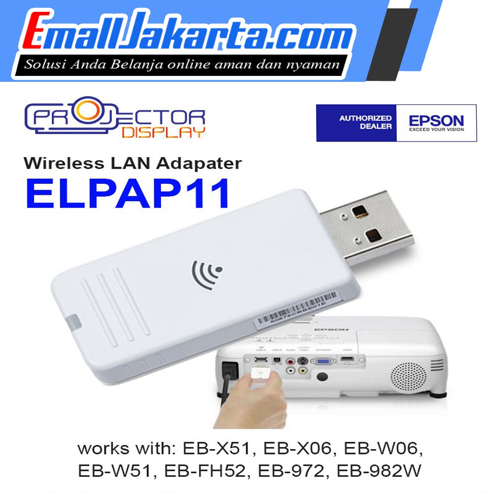 EPSON ELPAP 11 WIRELESS USB DONGLE WIFI PROJECTOR DONGGEL ELPAP11