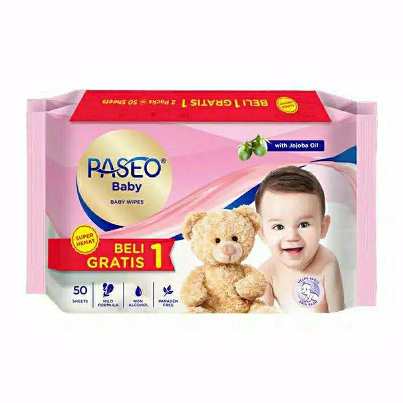 Paseo baby wipes 50 sheets beli 1 gratis 1/centraltrenggalek