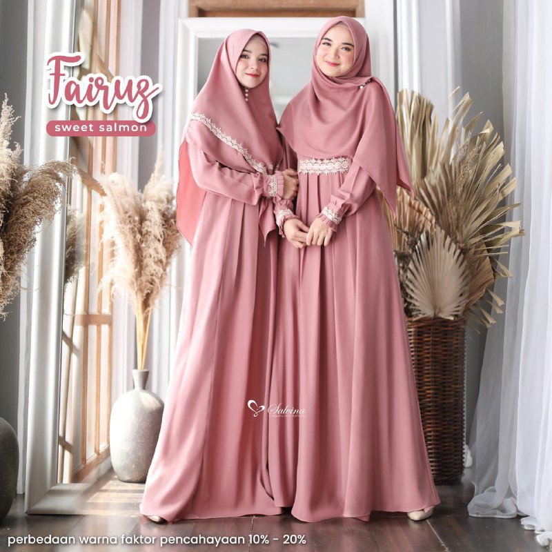 GAMIS POLOS RENDA FAIRUZ BY SALVINA HIJAB