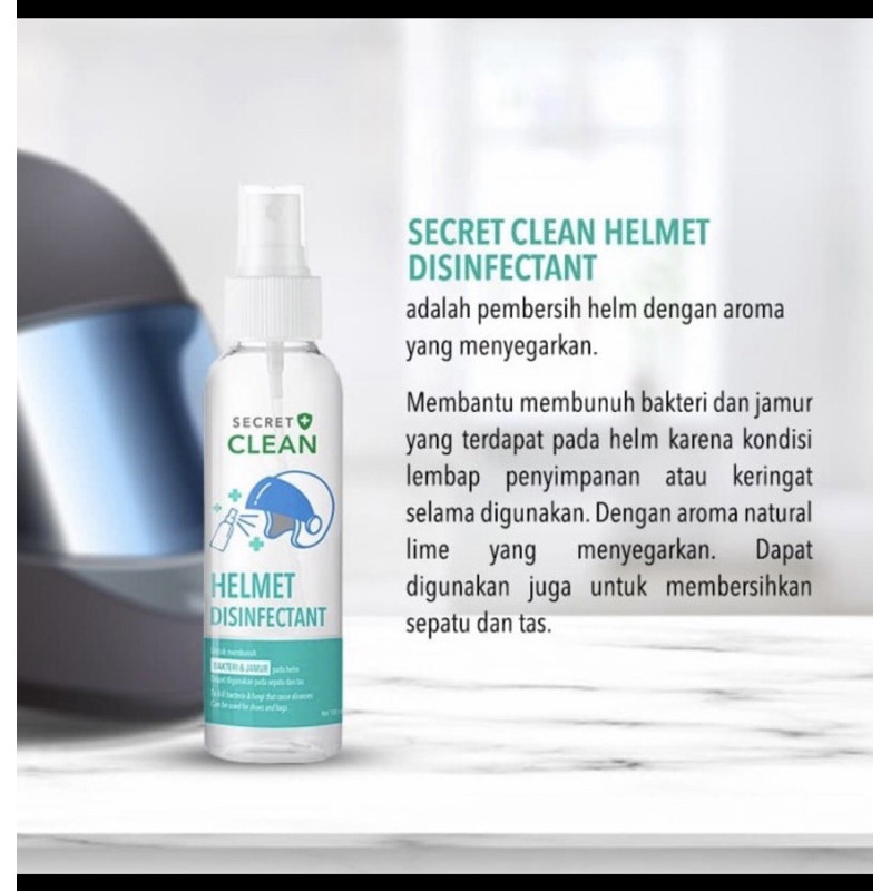 Secret Clean HELMET Disinfektan 100 ml Pembersih Helm