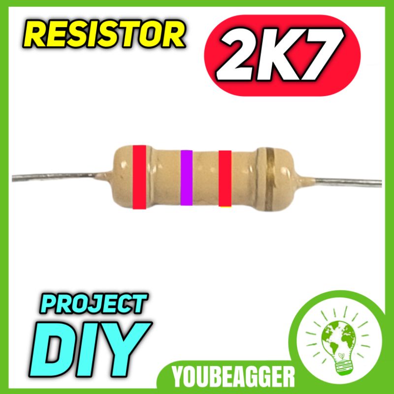 Resistor 2k7 ohm 1/2 watt