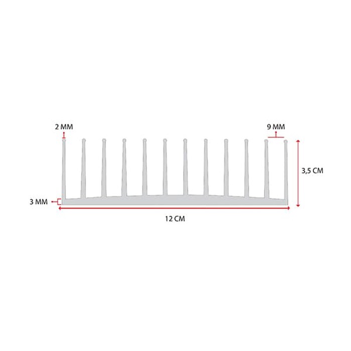 HEATSINK 12 SIRIP 20 CM / PENDINGIN 20 CM 12 SIRIP TEBAL HEATSINK AUDIO PENDINGIN 20CM 12 SIRIP BGR