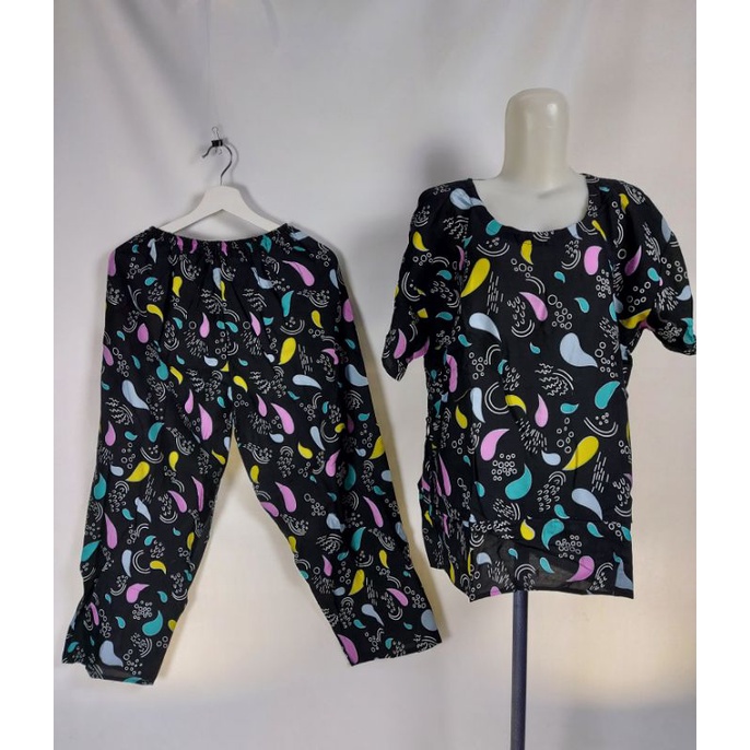 SETCEL JUMBO REMPEL XXL/SETELAN CELANA PANJANG XXL/SET BABBYDOLL XXL/PIYAMA XXL/BAJU TIDUR-G21