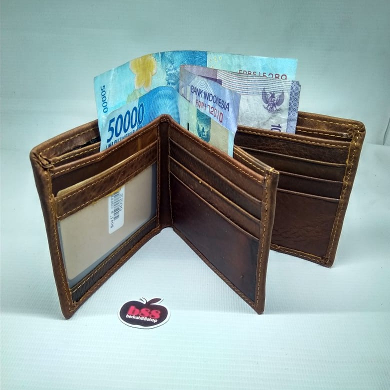 Dompet kulit 3 dimensi Bovis 5022 polos / Dompet pria lipat / Dompetkulit murah