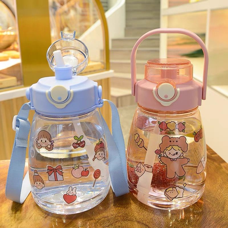 [MURAH] Botol Minum Anak Botol Gemoy 1.3 Liter /Botol MInum Viral anak Big belly Gratis stiker,sedotan,handle,tali panjang BPA FREe/Big Belly Water Bottle Botol Viral Tumbler