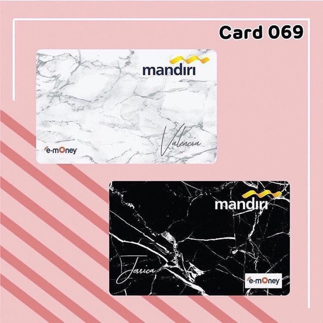 Flazz BCA / Emoney Mandiri motif marble free tambah nama