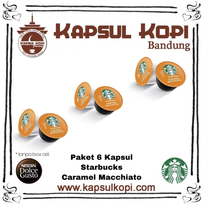 

Kopi - Paket 6 Kapsul Kopi Starbucks Caramel Macchiato Import Nescafe Dolce G