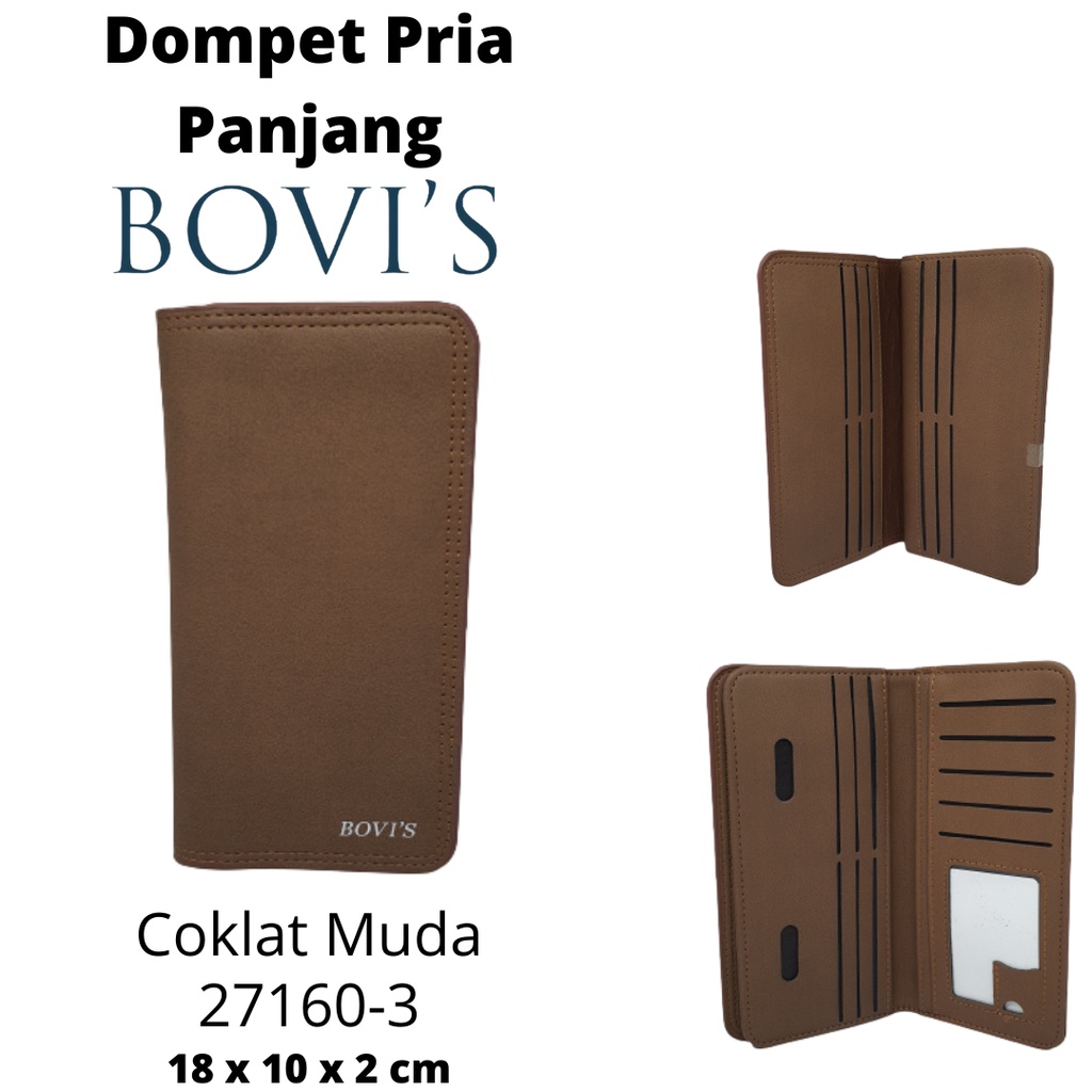 Dompet Pria Panjang Kulit Polos Murah Keren Original | Dompet Cowok Panjang Branded (27160-3)