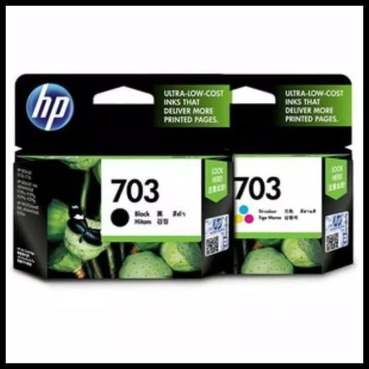 Open Ds Tinta Printer Hp 703 Black & Tricolor Original
