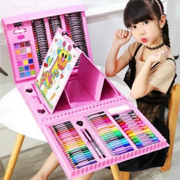 

Crayon anak set isi 208 pcs / Alat lukis set anak 208 pcs