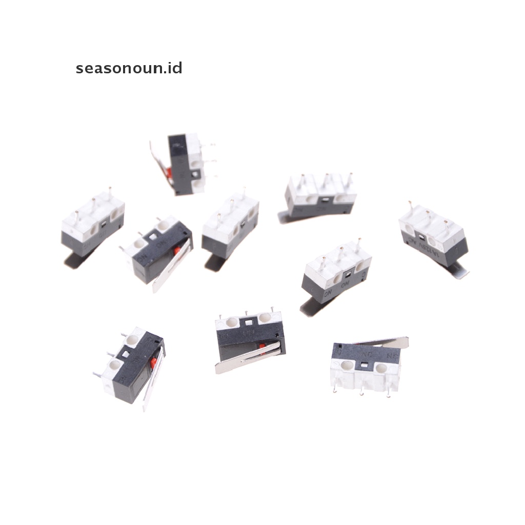 10 Pcs KW10 125V 1A 3 Terminal Momentary 13mm Lever Arm Micro Switch