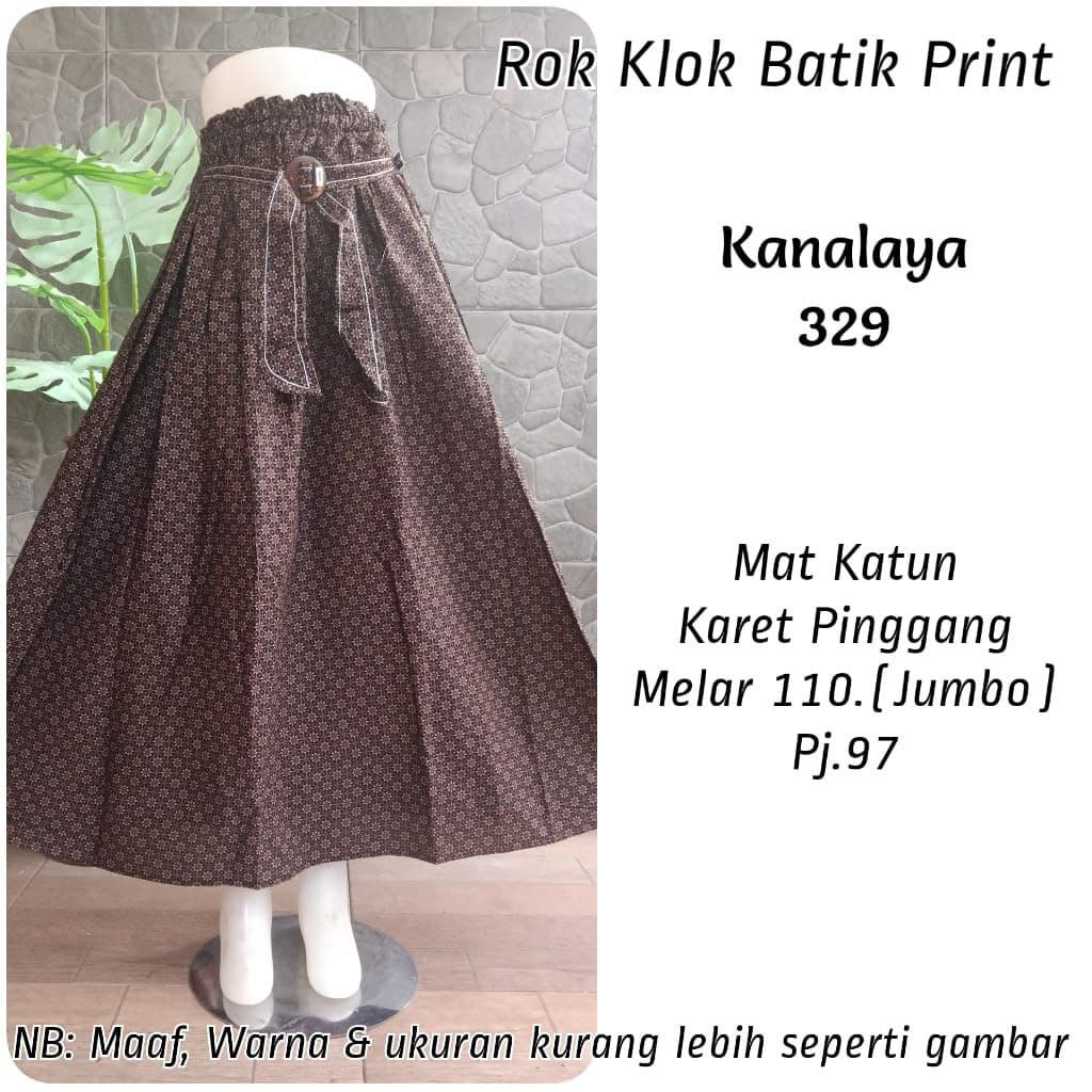 (Dijamin RealPict) Rok Batik original Pekalongan garansi harga termurah Rok Klok Modern By BellaQ-Kanalaya 329