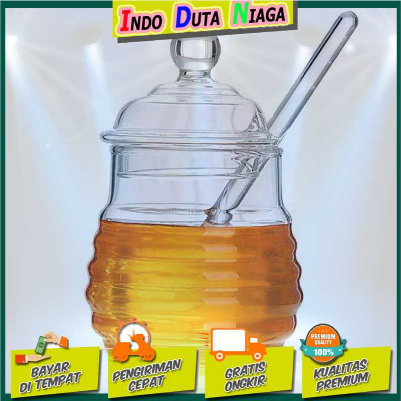 IDN MY HOME - BalmyDays Gelas Tempat Madu dan Selai Borosilicate Glass 250ml - S2083