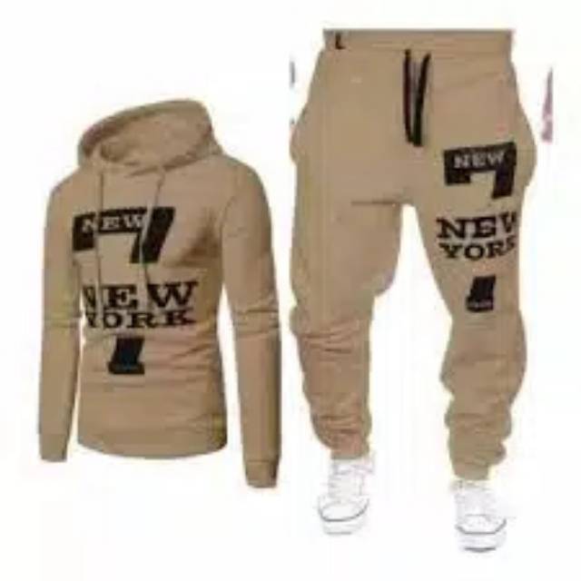 Stelan pria new York 7 bahan flece