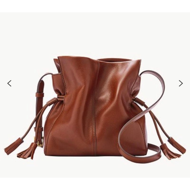 Rayna Drawstring Crossbody Medium Brown