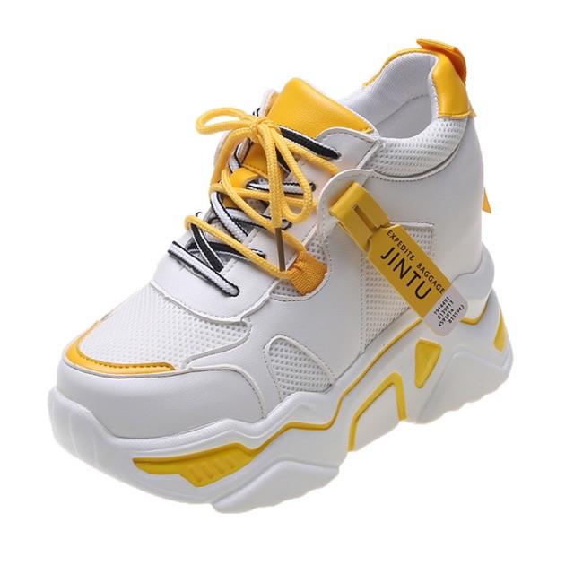COD HIGH SHOES JINTU SUZY!! By AXELINE (ADA HAK DALAM) BEST SELLER SEPATU SNEAKERS WANITA MURAH-Yellow